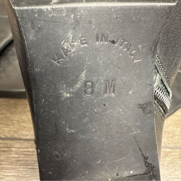 EDDIE BAUER Women's Italian Leather Tall Dark Brown Heeled Boots Size 8 - Picture 6 of 6